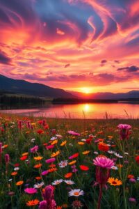 A Whirlwind of Vibrant Hues in Nature – free AI stock image