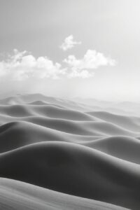 Abstract Monochrome Landscape in Shades of Grey – free AI stock image