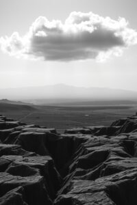 Abstract Monochrome Landscape with Textures – free AI stock image