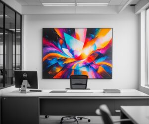 Abstract Office Art with Vibrant Colors – free AI stock image