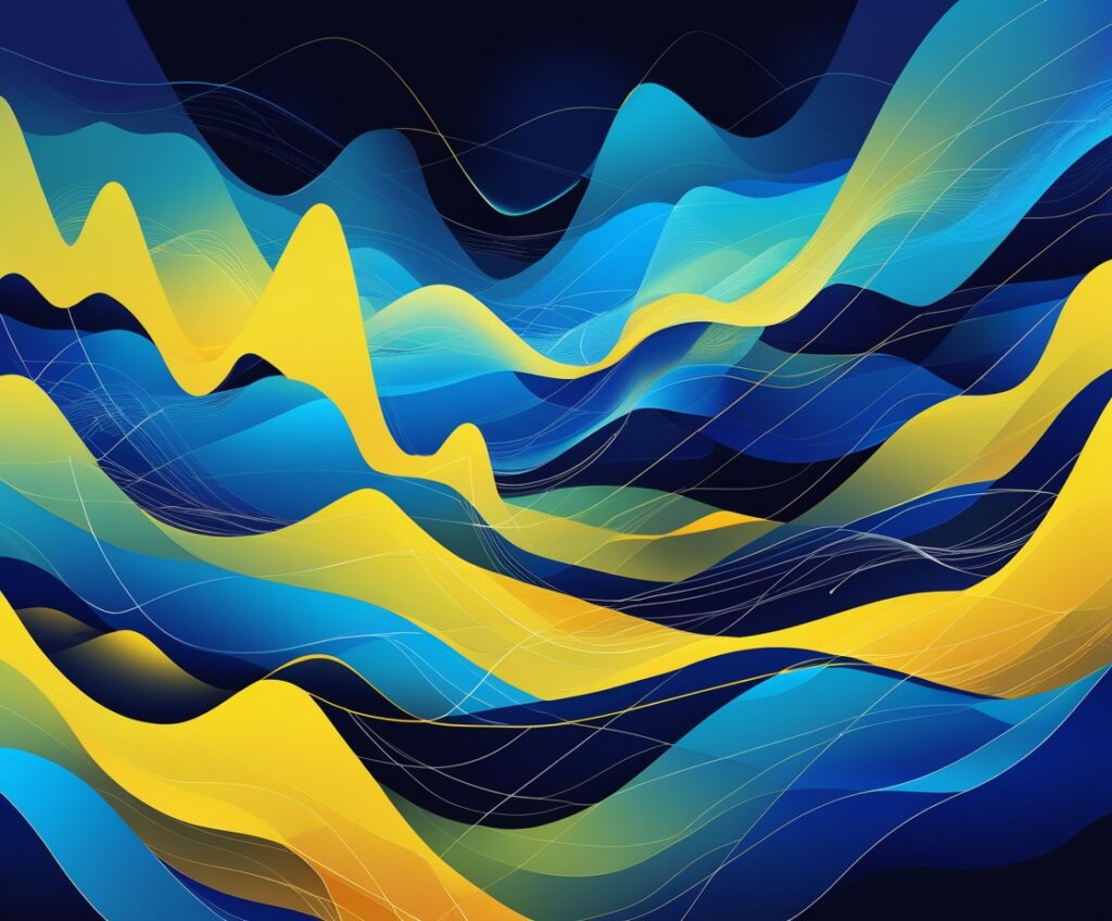 Abstract Visualization of Economic Growth Patterns – free AI stock image