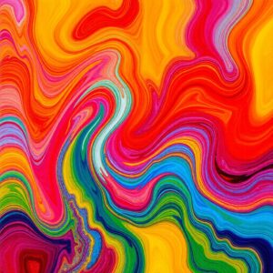 Abstract Waves of Colorful Background – free AI stock image