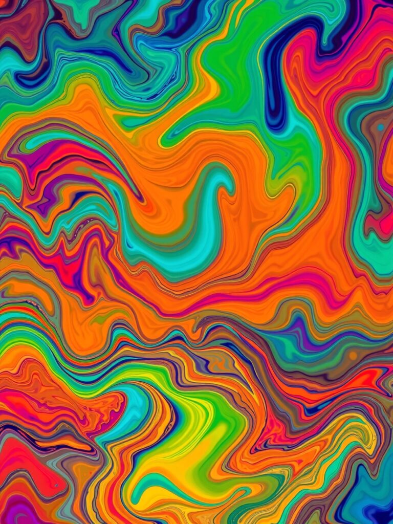 Abstract Waves of Colorful Background Patterns – free AI stock image
