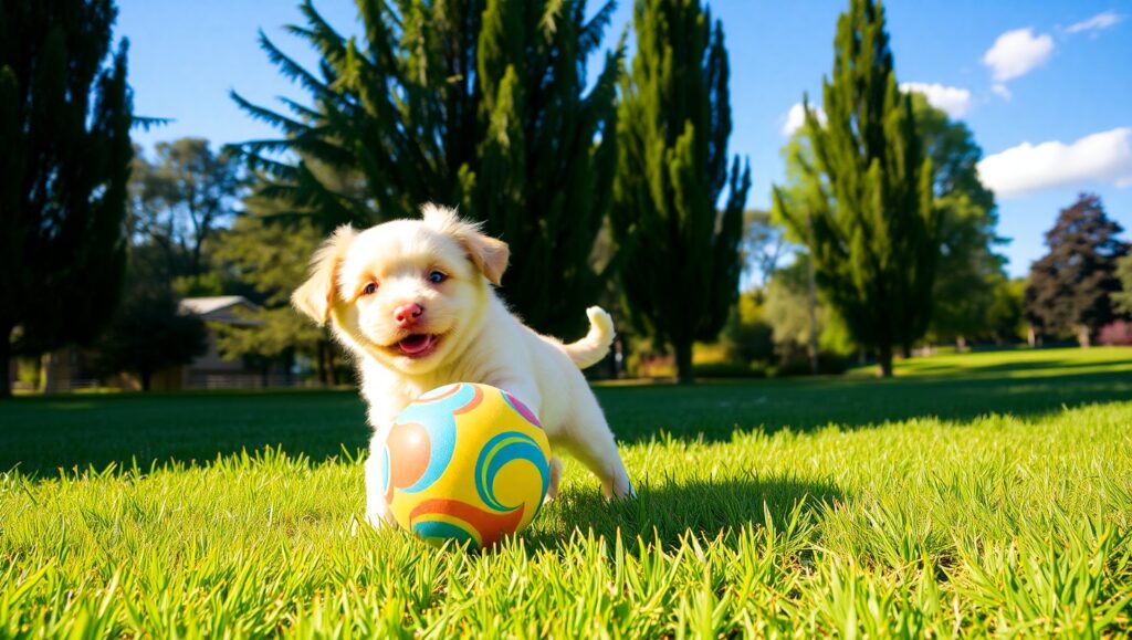 Adorable Puppy in the Park – free AI stock image