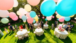 Aerial View of a Dreamy Celebration – free AI stock image