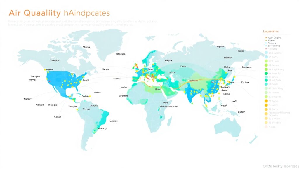 Air Quality and Health Visualization – free AI stock image