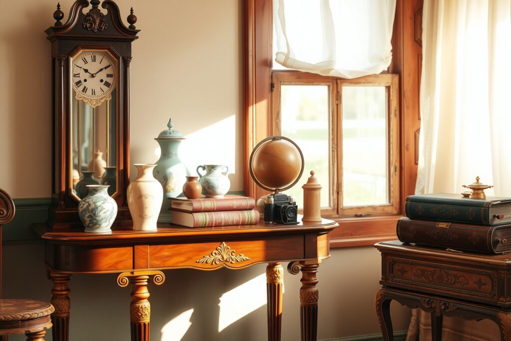 An Arrangement of Vintage Objects on Display – free AI stock image