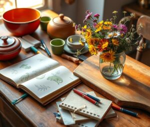 An Array of Everyday Objects on a Table – free AI stock image