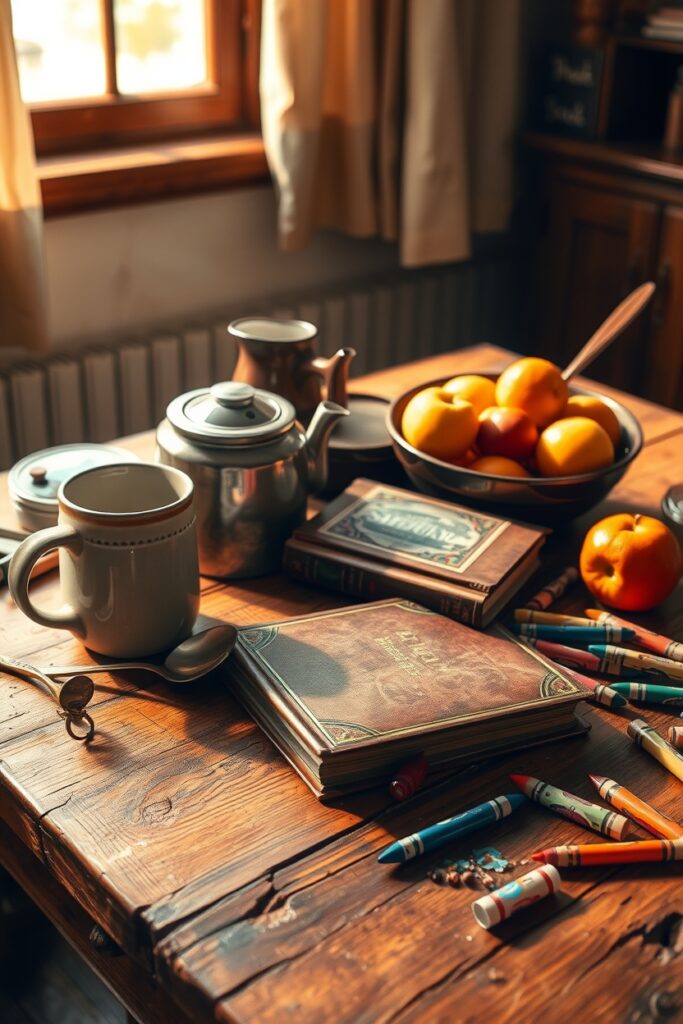 An Array of Everyday Objects on a Table – free AI stock image