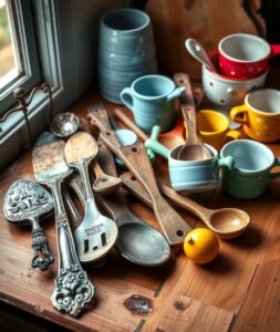 An Array of Vintage Kitchen Utensils – free AI stock image