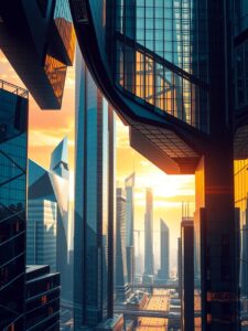 An Artistic Fusion of Modern Architecture – free AI stock image