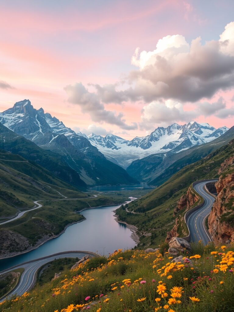 An Enchanted Journey Through Serene Landscapes – free AI stock image