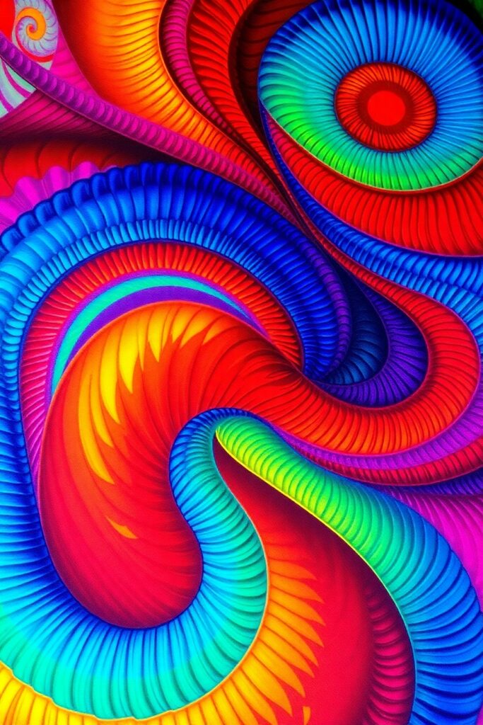 An Explosion of Colourful Abstract Patterns – free AI stock image