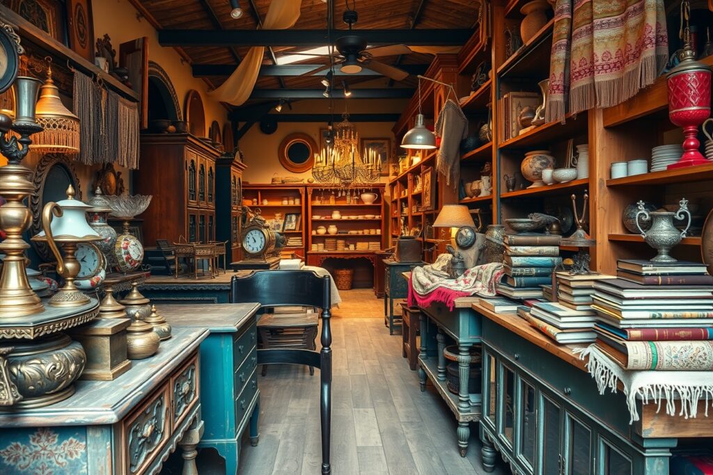 Antique Market with Vintage Finds and Decor – free AI stock image