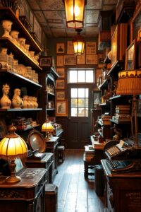 Antique Shop Filled with Vintage Treasures – free AI stock image
