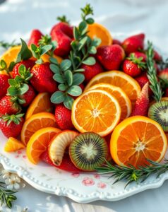 A Plateful of Colorful Fresh Fruits – free AI stock image