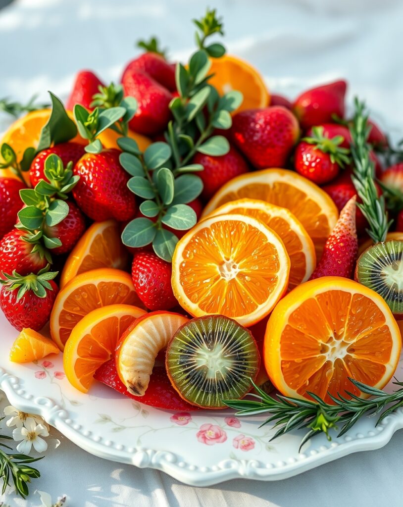 A Plateful of Colorful Fresh Fruits – free AI stock image