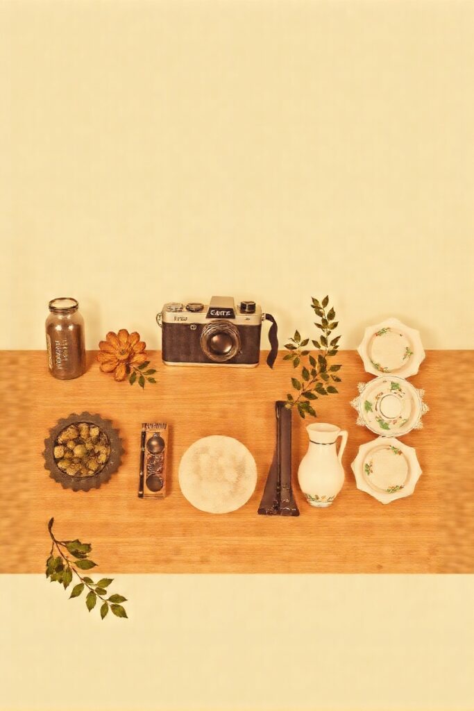 An Array of Everyday Objects Arranged Artfully – free AI stock image