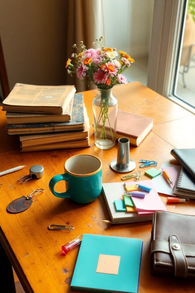 An Array of Everyday Objects on a Table – free AI stock image