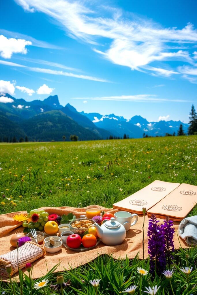 A Balanced Lifestyle of Health and Nature – free AI stock image