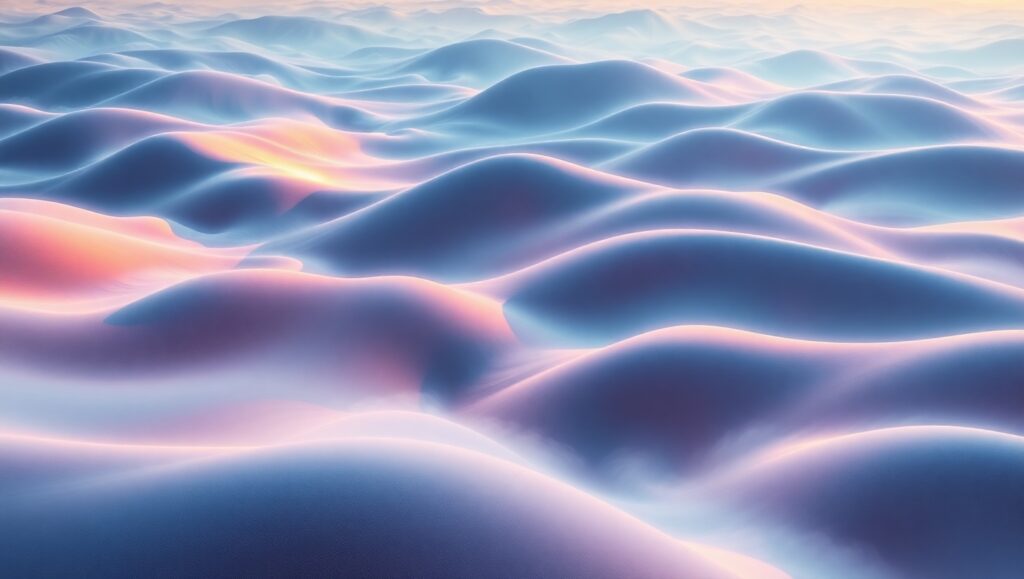 Biomorphic Dreams in Colorful Landscapes – free AI stock image