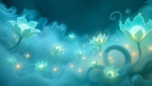 Biomorphic Dreamscape Exploration – free AI stock image