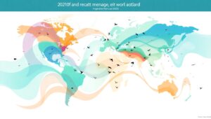 Bird Migration Patterns Visualization – free AI stock image