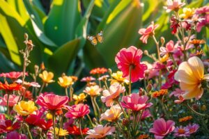 Blooming Garden of Colorful Flowers – free AI stock image