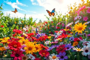 Blooming Garden of Vibrant Flowers – free AI stock image