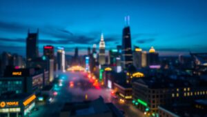 Bokeh City Lights at Night – free AI stock image