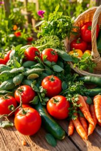 A Bountiful Harvest of Fresh Vegetables – free AI stock image