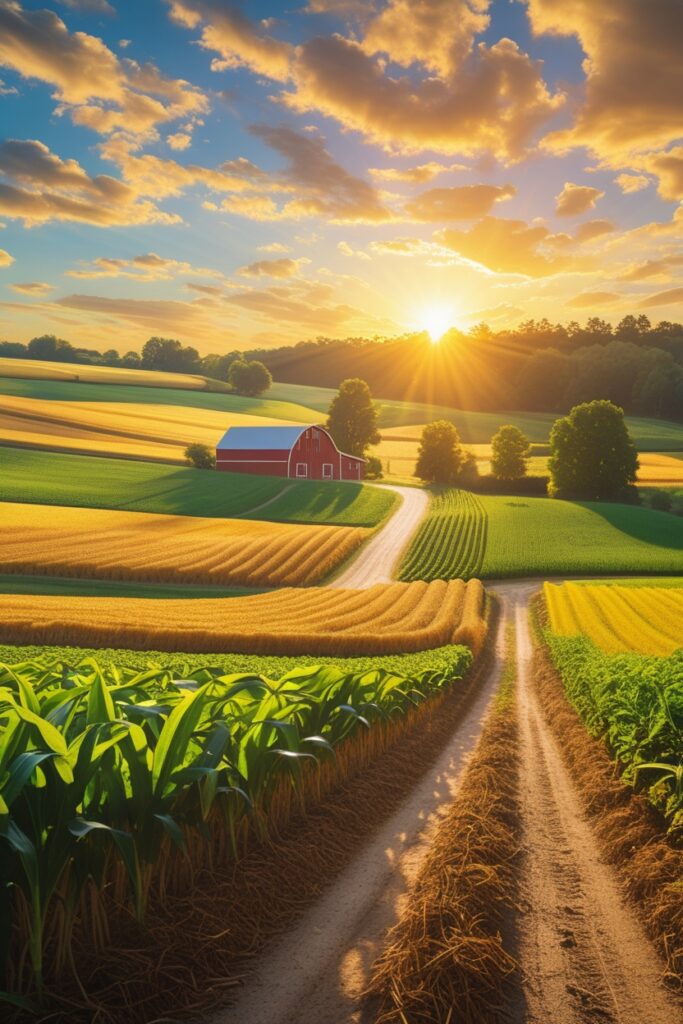 Bountiful Harvest on a Quiet Farm – free AI stock image