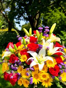 A Breathtaking Bouquet of Vibrant Flowers – free AI stock image