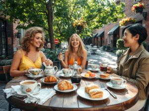 Breezy Afternoon at a Cozy Cafe – free AI stock image