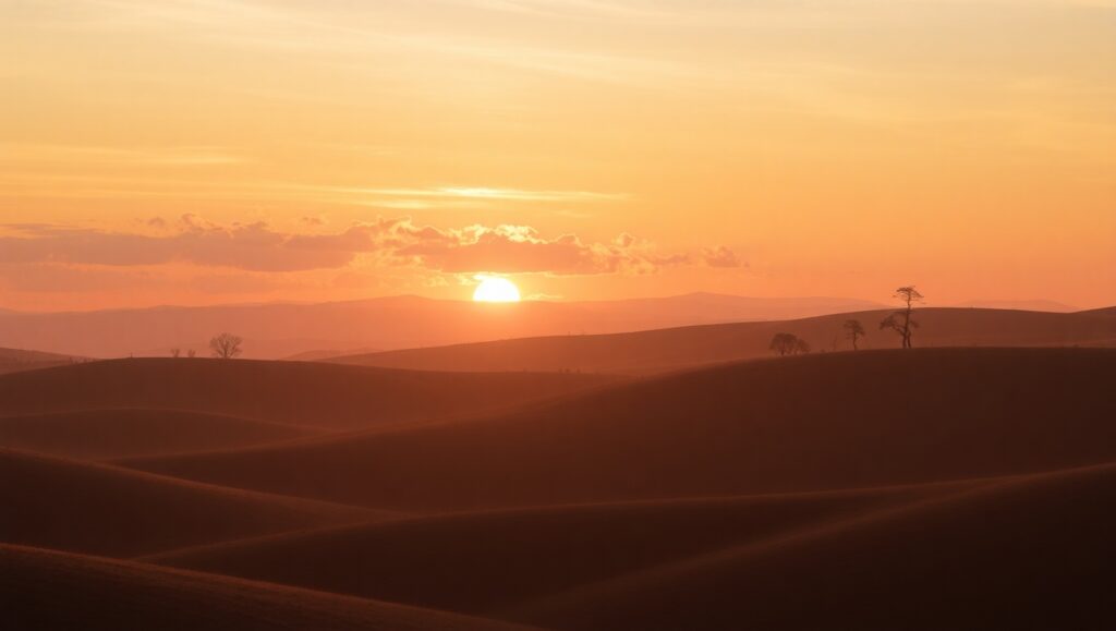 Bronze Hued Serenity in Nature – free AI stock image