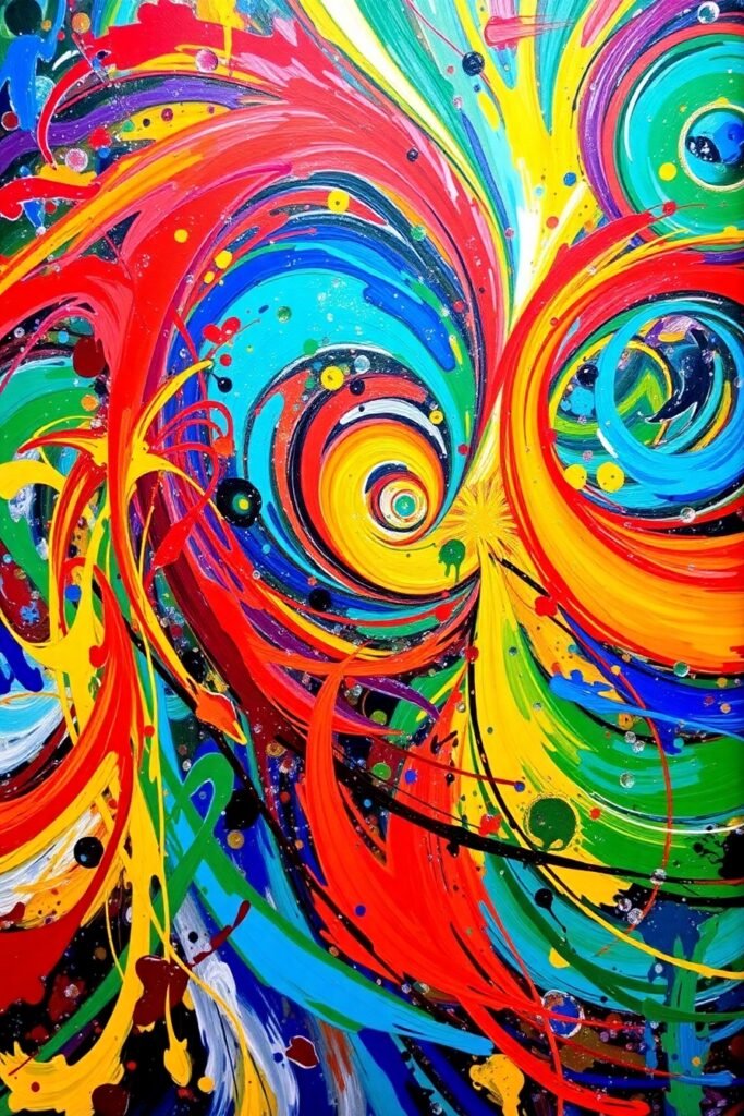 A Burst of Colourful Abstract Patterns – free AI stock image