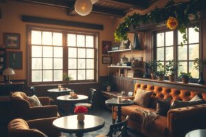 Café Scene with Warm Morning Vibes – free AI stock image