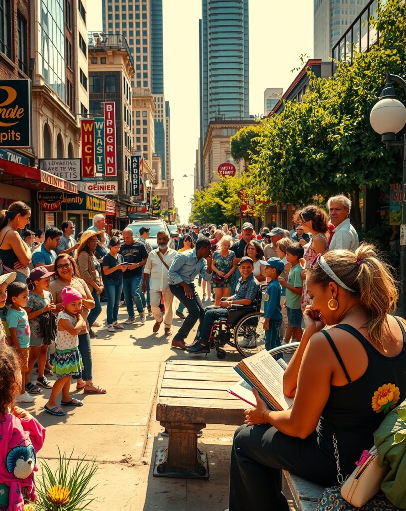 Candid Moments of Urban Life – free AI stock image