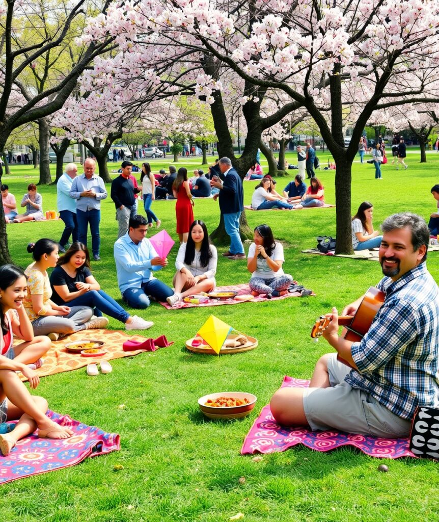 Celebrating Diversity in a City Park – free AI stock image