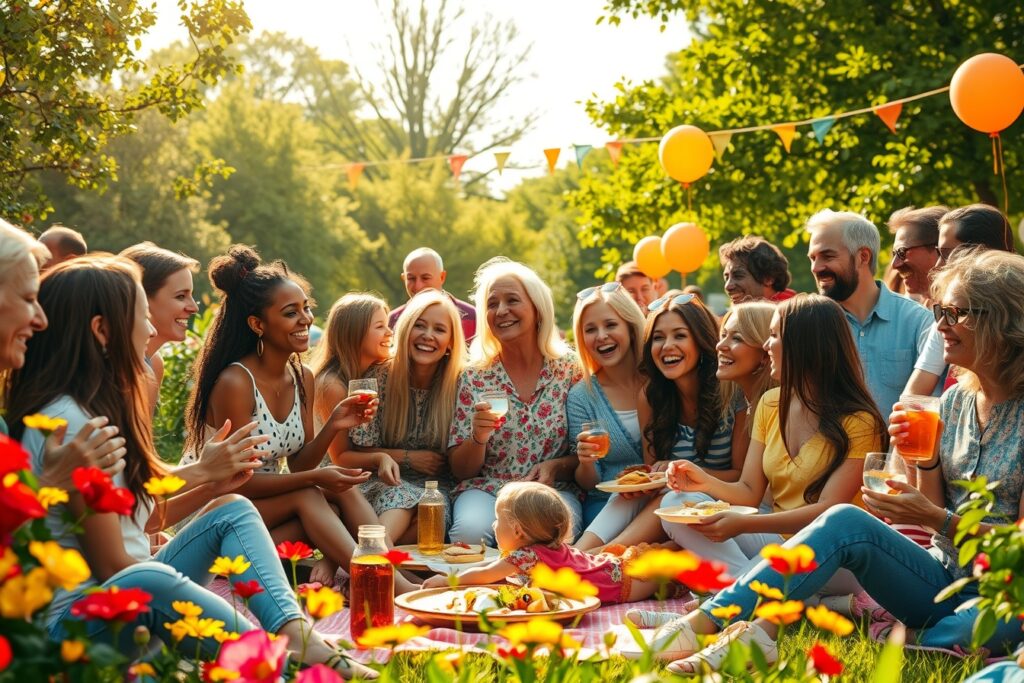 A Celebration of Diverse People Together – free AI stock image