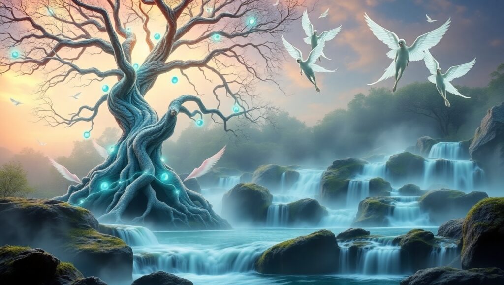 Celestial Harmony in Nature – free AI stock image