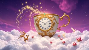 Celestial Teacup Dreams – free AI stock image