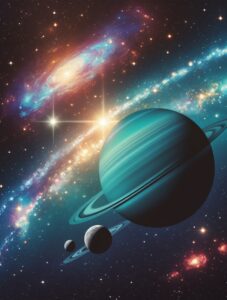 Celestial Wonders in a Distant Galaxy – free AI stock image