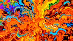 Chaos in Color: An Abstract Journey – free AI stock image