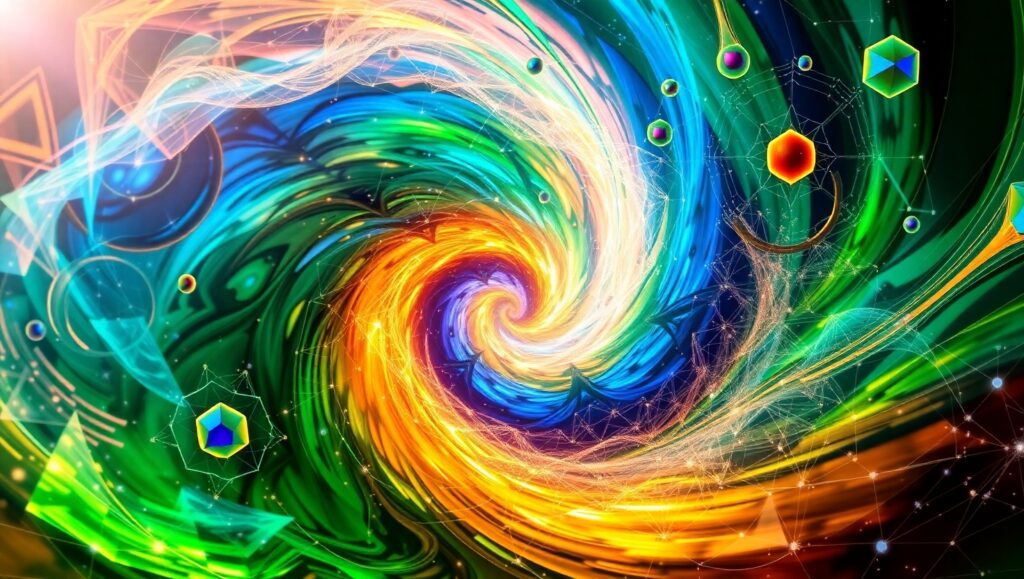 Chaos Meets Harmony in Color – free AI stock image