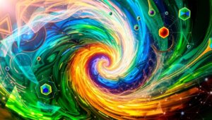 Chaos Meets Harmony in Color – free AI stock image