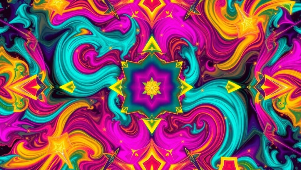 Chaos Meets Order in Color – free AI stock image