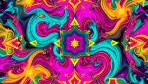 Chaos Meets Order in Color – free AI stock image