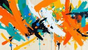 Chaos of Colors and Shapes – free AI stock image