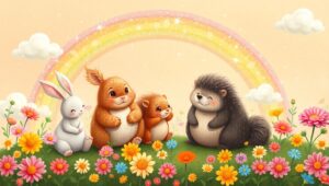 Charming Forest Animal Adventure – free AI stock image